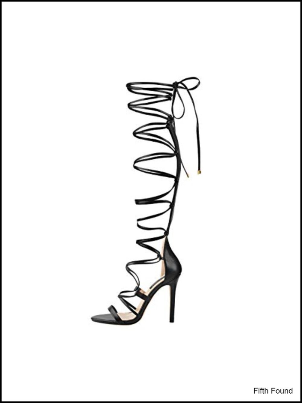 Gladiator Knee High Sandals Open Toe Lace Up Criss Cross Stiletto Heels